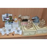 A COLLECTION OF WADE ITEMS, comprising three boxed Classical Collection figures for UKI Ceramics Ltd