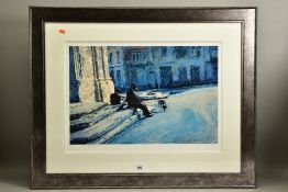 ROLF HARRIS (AUSTRALIA 1930) 'TIME GOES BY' A signed limited edition print of an elderly man in a