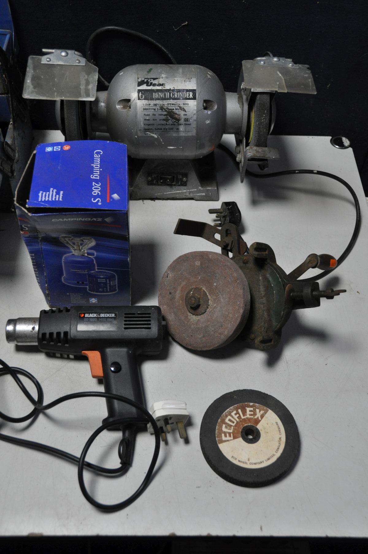 A SELECTION OF VARIOUS TOOLS AND ELECTRICAL ITEMS to include a toolbox containing tools, seven - Image 4 of 4