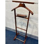A MAHOGANY GENTLEMANS VALET STAND