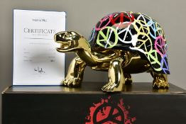 DIEDERIK VAN APPLE / VANAPPLE (DUTCH 1985) 'WORLD PEACE' a limited edition Golden Turtle 85/99, a