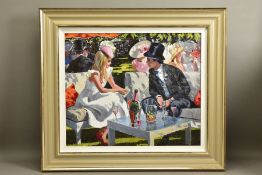 SHERREE VALENTINE DAINES (BRITISH 1959) 'Ascot Glamour', a signed limited edition print of figures