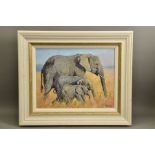 TONY FORREST (BRITISH 1961) 'FAMILY OUTING' a limited edition print of African Elephants 37/195,