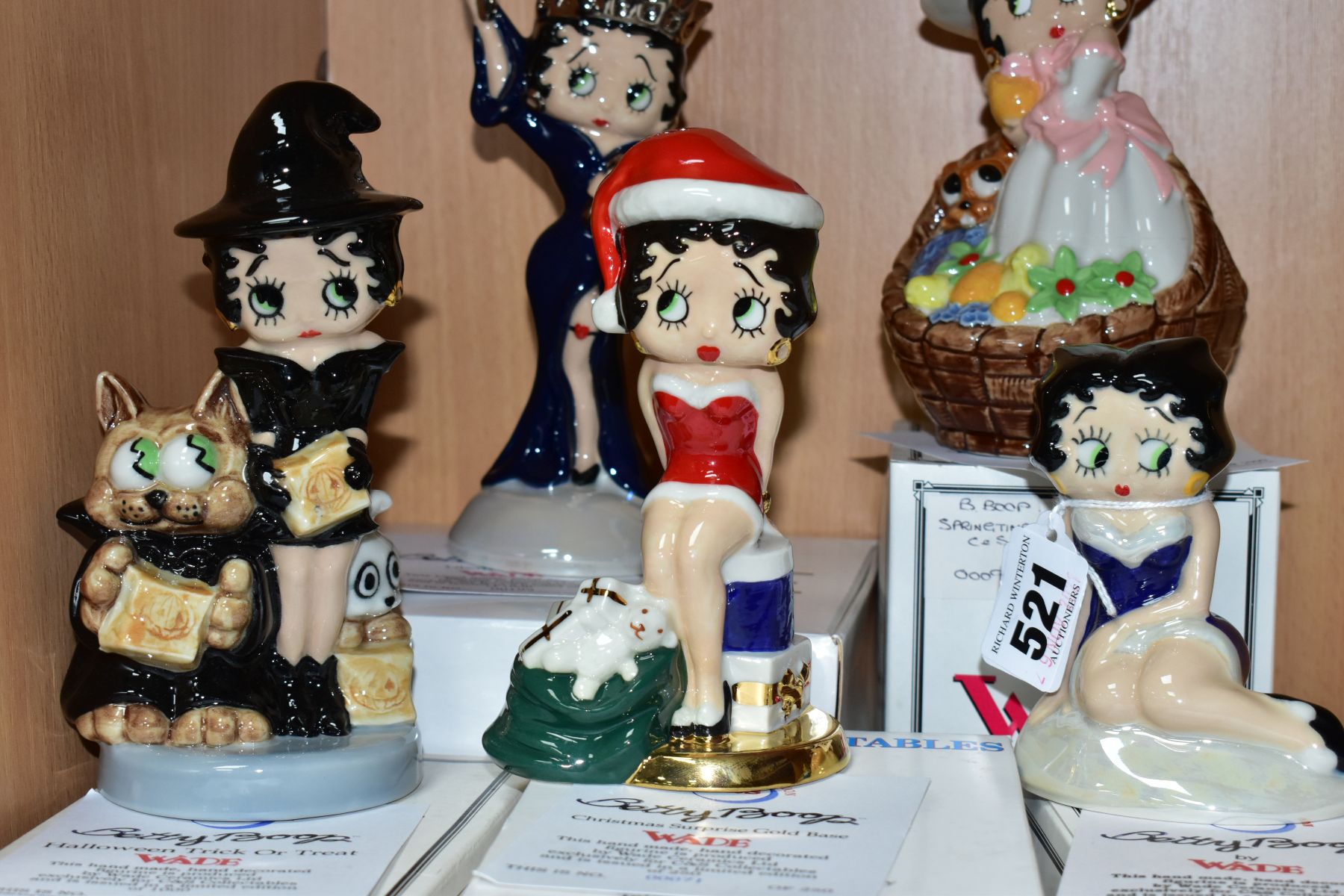 FIVE BOXED LIMITED EDITION WADE C & S COLLECTABLES BETTY BOOP FIGURES, comprising Betty Boop no - Image 2 of 6