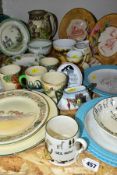 TWENTY SIX PIECES OF ROYAL DOULTON SERIES WARE, to include two Nursery Rhymes G (Toys) scenes 'Three