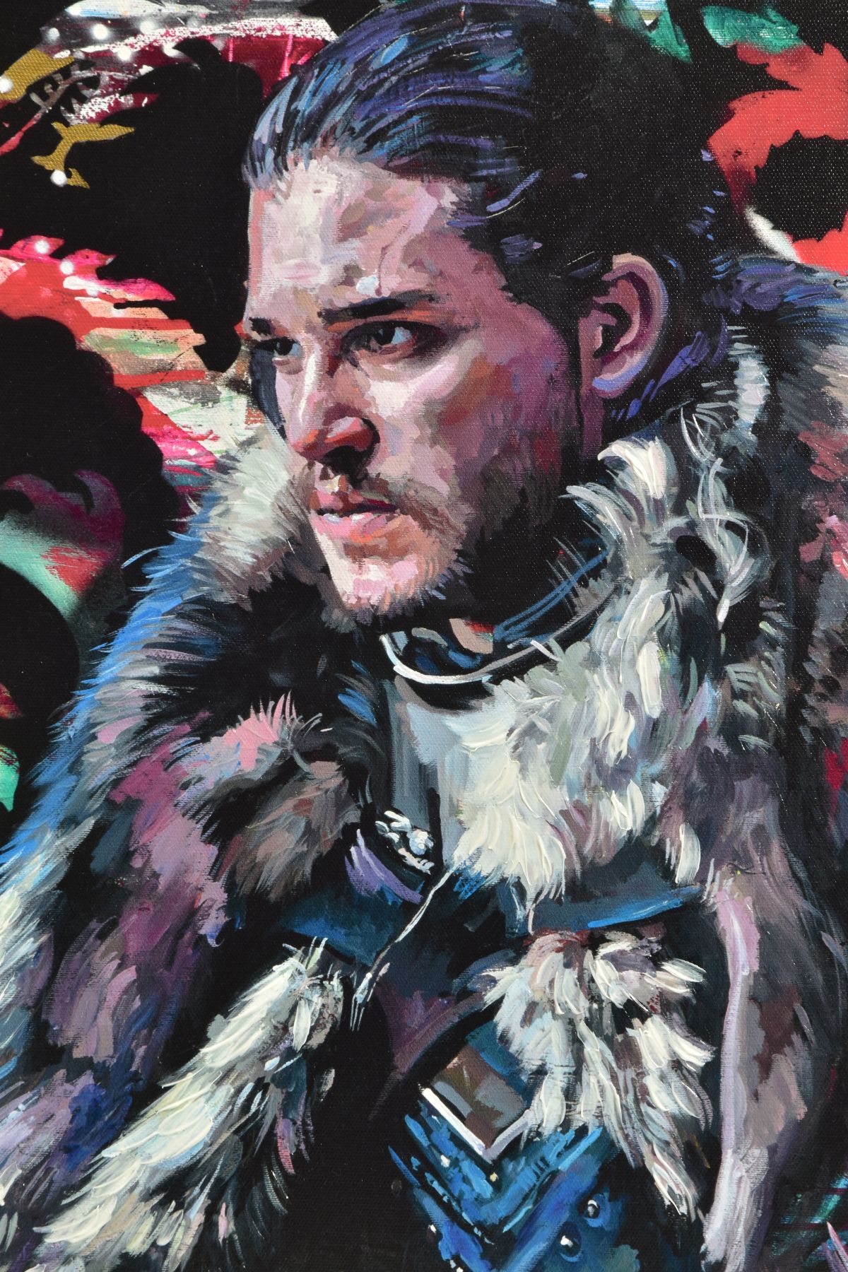 ZINSKY (CONTEMPORARY) 'WINTER IS COMING' a portrait of Kit Harington as Jon Snow, signed limited - Image 3 of 13