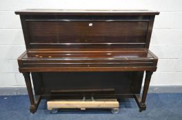 A HOPKINSON OF LONDON MAHOGANY OVERSTRUNG UPRIGHT PIANO, serial number 82700, and a piano stool (2)