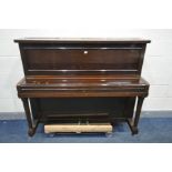 A HOPKINSON OF LONDON MAHOGANY OVERSTRUNG UPRIGHT PIANO, serial number 82700, and a piano stool (2)