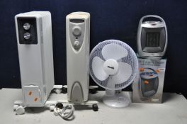 A COLLECTION OF HEATERS to include a Dimplex ECR15 oil free heater/radiator, a Dimplex OFRC15C oil