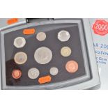 A ROYAL MINT EXECUTIVE PROOF COIN SET 2000, (the coin case lid is detached)