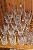 WATERFORD CRYSTAL GLASSES, comprising a pair of Nocturne champagne flutes and a pair of Nocturne