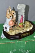 A BOXED BESWICK WARE BEATRIX POTTER LIMITED EDITION TABLEAU, Hiding From The Cat P3766, no 3136/