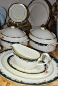 A TWENTY FOUR PIECE MINTON GROSVENOR PART DINNER SERVICE, comprising two meat plates, two tureens,