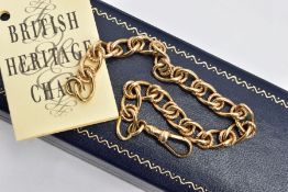 A 9CT GOLD CHAIN BRACELET, the curb link bracelet with additional circular rope twist link detail,