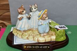 A BOXED BESWICK WARE BEATRIX POTTER ANNUAL COLLECTORS TABLEAU 1999, Mittens, Tom Kitten and Moppet