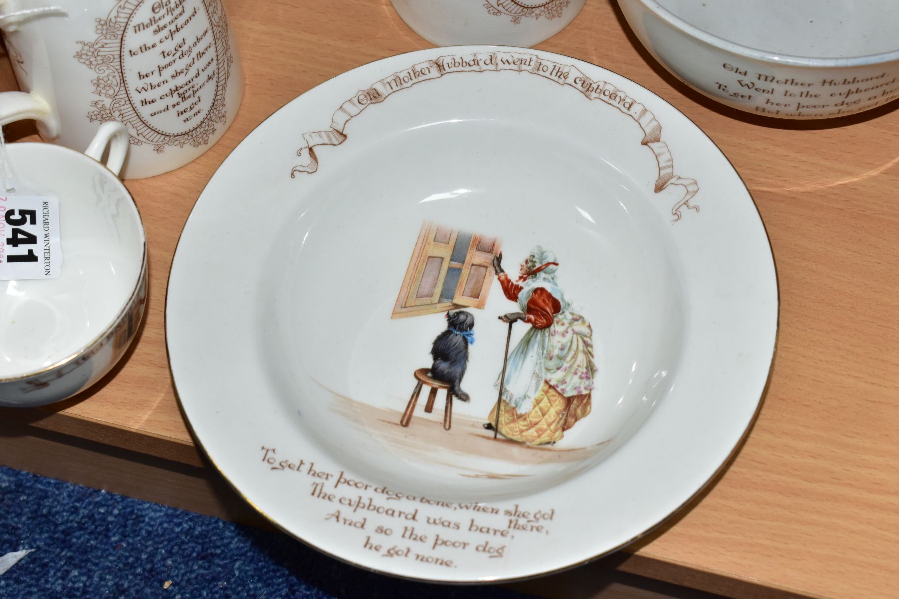 SIX PIECES OF ROYAL DOULTON NURSERY RHYMES 'A' SERIES WARE DESIGNED BY WILLIAM SAVAGE COOPER, Old - Image 2 of 9