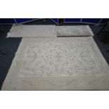 A LAURA ASHLEY ORNATE RUG, 240cm x 160cm, and two Chinese rugs (3)