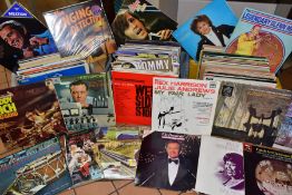 THREE PLASTIC BOXES OF LP RECORDS, mostly easy listening, artists include Buddy Rich Big Band, Barry