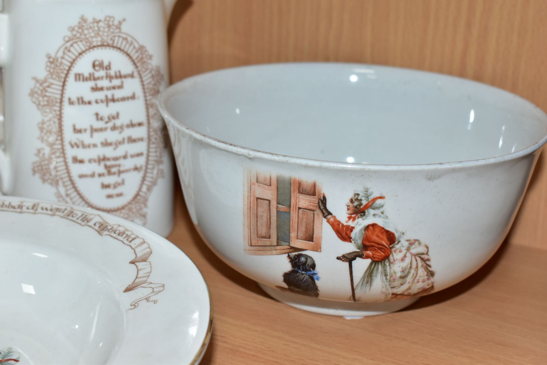 SIX PIECES OF ROYAL DOULTON NURSERY RHYMES 'A' SERIES WARE DESIGNED BY WILLIAM SAVAGE COOPER, Old - Image 5 of 9
