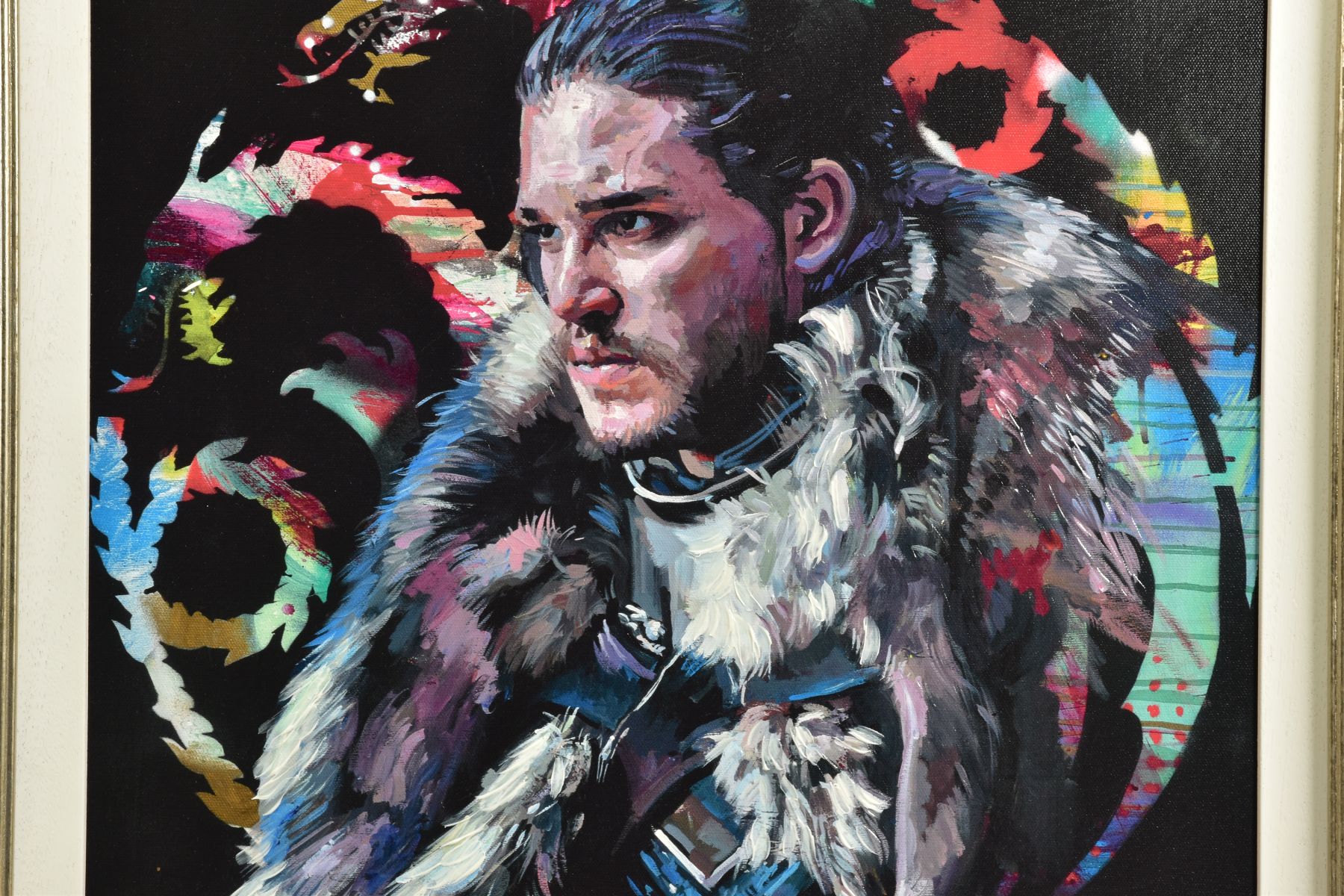 ZINSKY (CONTEMPORARY) 'WINTER IS COMING' a portrait of Kit Harington as Jon Snow, signed limited - Image 2 of 13