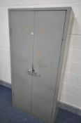 A TRIUMPH METAL TWO DOOR CABINET