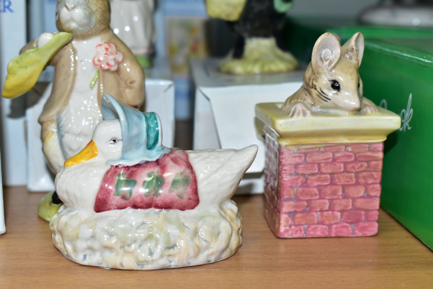TEN ROYAL ALBERT BEATRIX POTTER FIGURES, boxed except where mentioned, comprising And This Little - Image 2 of 9