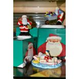 SIX COALPORT FATHER CHRISTMAS CHARACTER FIGURES, comprising boxed limited edition Christmas Begins