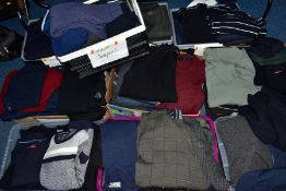 TEN BOXES OF MEN'S JUMPERS, all size XL, to include Pierre Cardin, John Rocha, Colin Montgomerie,