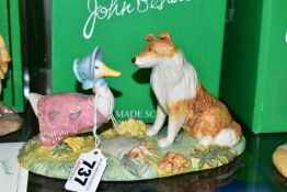 A BOXED LIMITED EDITION JOHN BESWICK BEATRIX POTTER TABLEAUX, Kep and Jemima BP-11b P4091 no 0526/