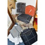 THREE BOXES AND LOOSE CUSHIONS, LINENS AND OTHER HOUSEHOLD ITEMS, to include approximately ten
