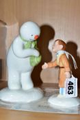 A ROYAL DOULTON LIMITED EDITION TWO PIECE FIGURE SET OF 'THE SNOWMAN' AND 'JAMES', limited edition