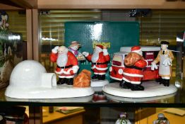 THREE BOXED COALPORT FATHER CHRISTMAS CHARACTER FIGURES, comprising limited edition Special