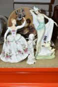 ROYAL DOULTON FIGURINES AND COLLECTORS PLATES, comprising six boxed Royal Doulton collectors