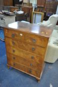 A WALNUT CHEST OF TWO SHORT OVER FOUR LONG DRAWERS, on cabriole legs, width 79cm x depth 48cm x