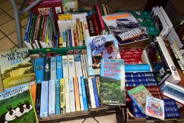 BOOKS & MAGAZINES, four boxes to include three folders of Gardening Made Easy and BBC Top Gear