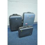 TWO HARDSHELL SUITCASES, including Antler and Revelation, and an Antler Hardshell briefcase (3)