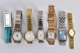 A SELECTION OF LADYS FASHION WRISTWATCHES, seven watches in total, with names to include 'Citron,