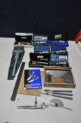A COLLECTION OF MOORE AND WRIGHT TEST AND MARKING EQUIPMENT including seven micrometers (metric