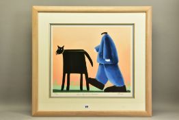 MACKENZIE THORPE (BRITISH 1956) 'BLACK DOG WITH MR STEVENSON' a signed limited edition print 239/275