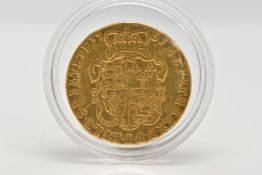 A GEORGE II GUINEA GOLD COIN, approximate gross weight 8.3 grams, together with a protective plastic