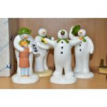FOUR COALPORT CHARACTERS 'THE SNOWMAN' FIGURES, comprising 'The Hug', 'The Wrong Nose', first