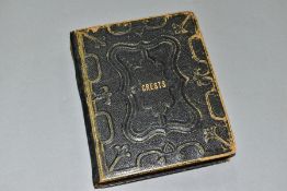 A VICTORIAN ALBUM OF CRESTS, approximately 1850 in one album to include royalty, nobility, cities,