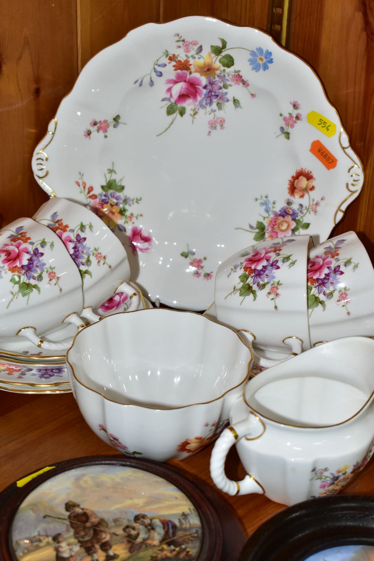 A GROUP OF CERAMIC TEAWARES ETC, comprising a twenty one piece Royal Crown Derby Derby Posies part - Image 6 of 20