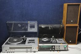 A SANYO GXT4520KL-2 music centre with speakers (tape deck faulty) (PAT pass and working) and a