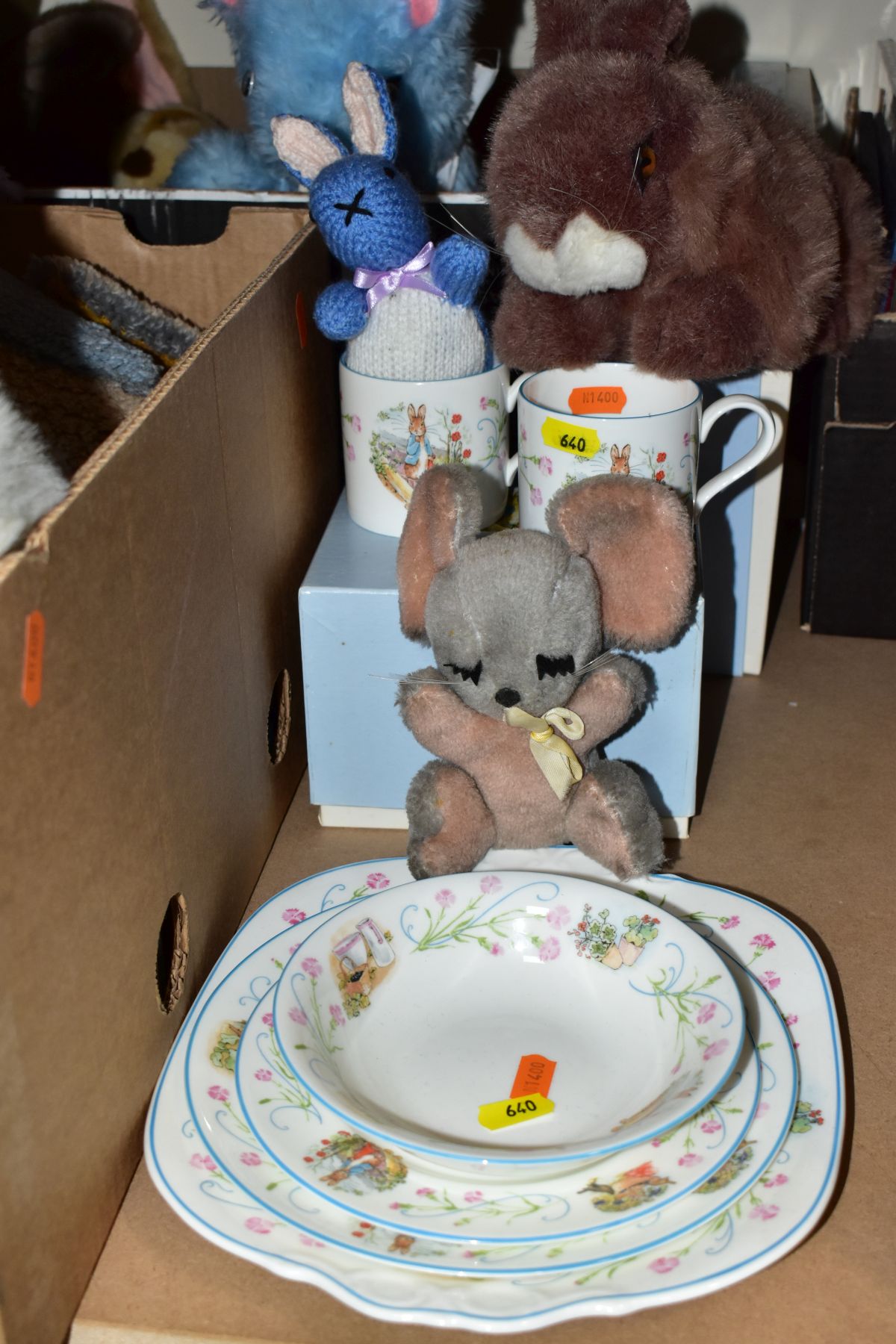 TWO BOXES AND LOOSE BEATRIX POTTER'S PETER RABBIT CERAMICS, SOFT TOYS, VHS CASSETTES, BOOKS, OTHER - Image 2 of 5