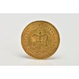 A GEORGE III THIRD GUINEA GOLD COIN, dated 1803, approximate gross weight 2.8 grams, together with a