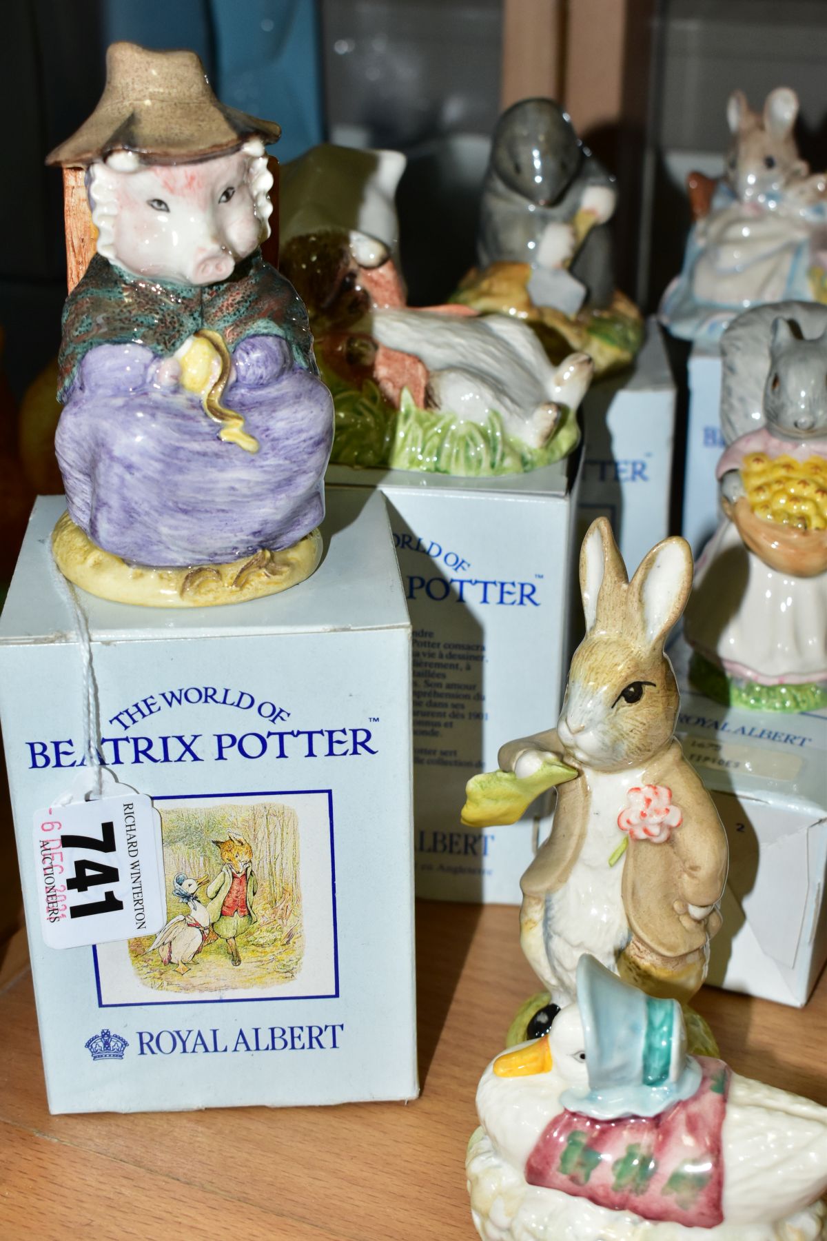 TEN ROYAL ALBERT BEATRIX POTTER FIGURES, boxed except where mentioned, comprising And This Little - Image 3 of 9