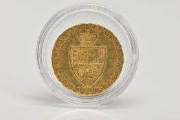 A GEORGE III HALF GUINEA GOLD COIN, dated 1790, approximate gross weight 4.2 grams, together with