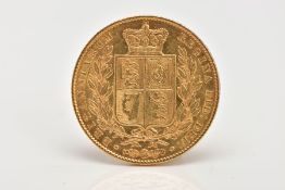 AN EARLY VICTORIAN FULL SOVEREIGN, depicting Queen Victoria, dated 1843, approximate width 22.0mm,