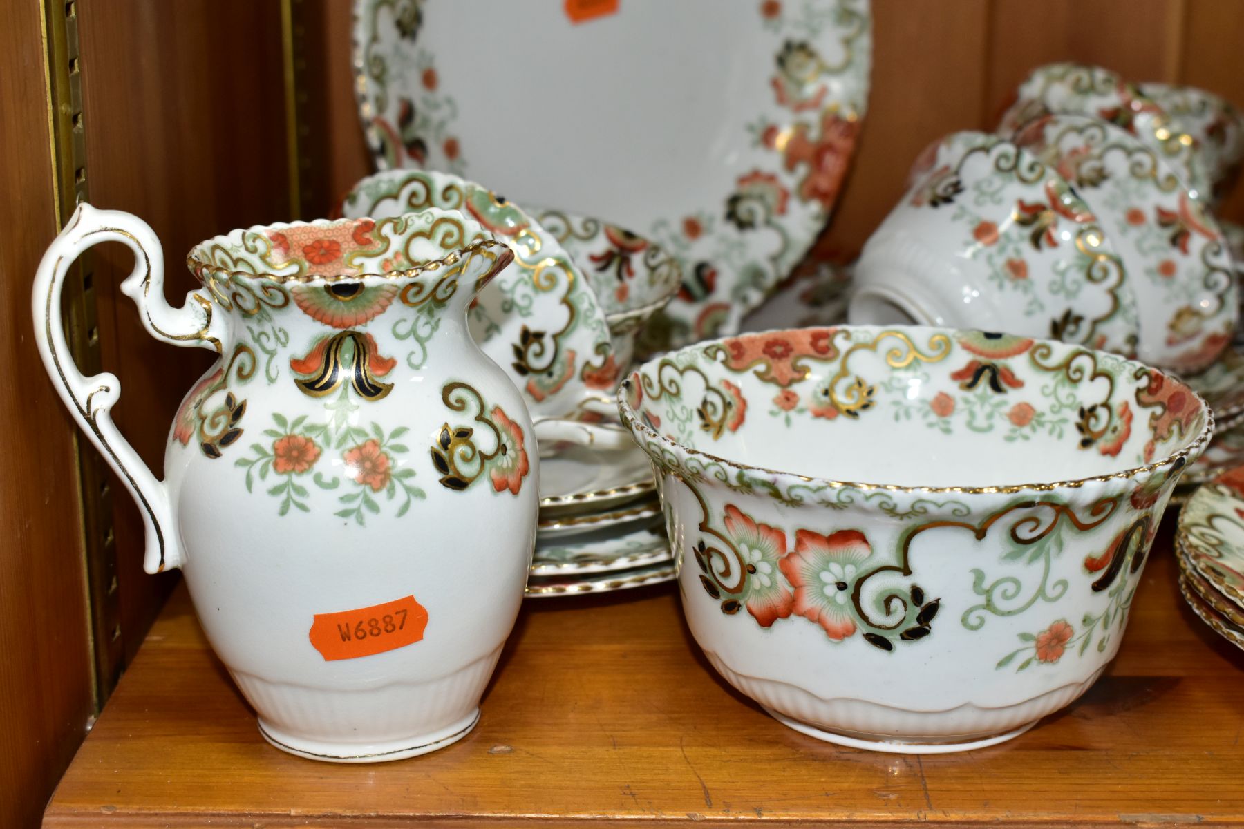 A GROUP OF CERAMIC TEAWARES ETC, comprising a twenty one piece Royal Crown Derby Derby Posies part - Image 9 of 20